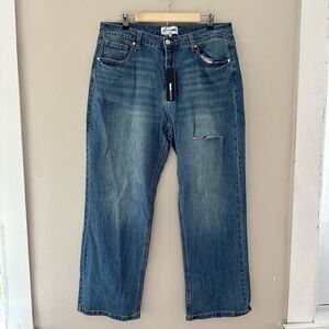 Fashion Nova Womens Straight Leg Jeans Size 16 NWT Medium Wash Everyday Denim